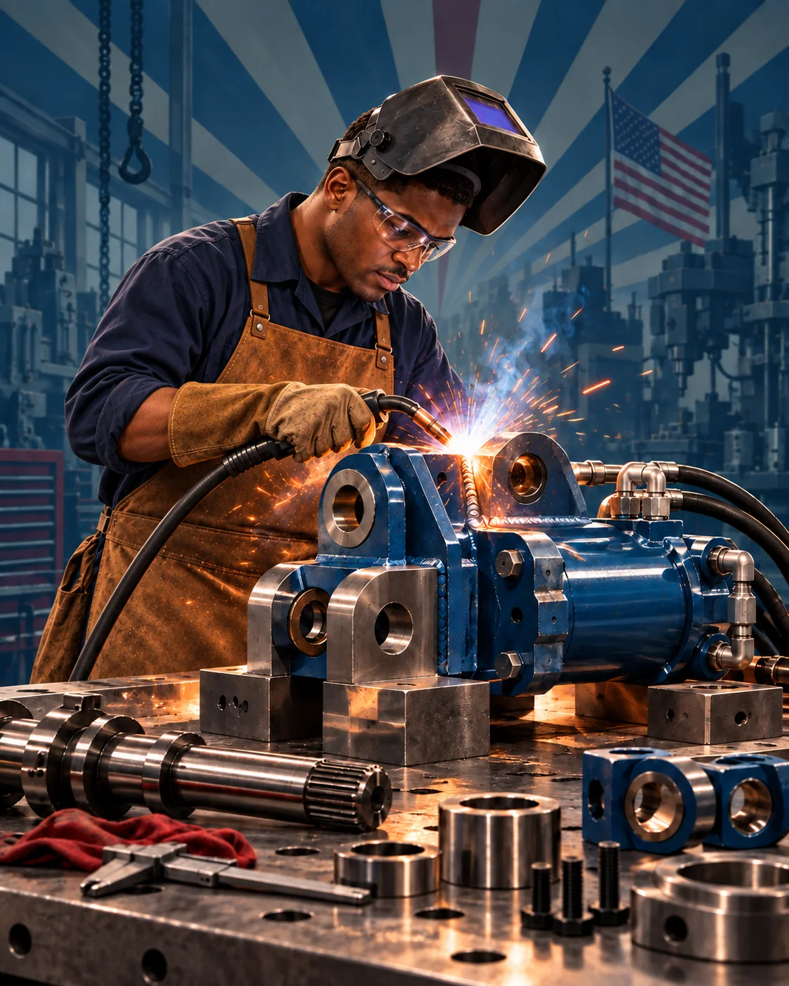 Mechanical and hydraulic fabrication during an RDSI rig transformation